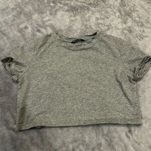 SHEIN Heather Gray Casual Top